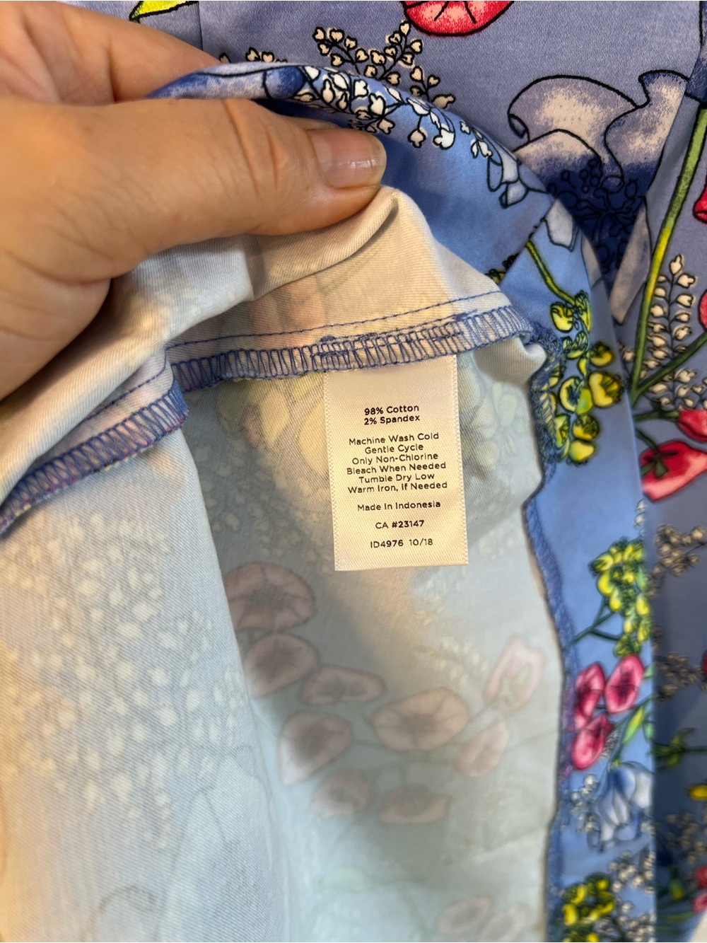 Talbots Blue Floral Sleeveless Dress - Picture 5 of 7